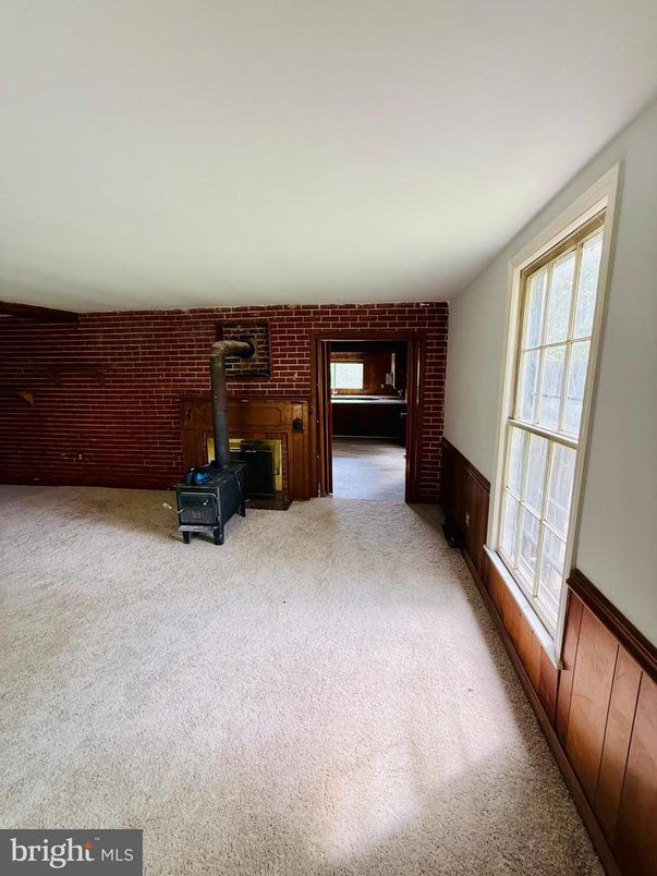 Empty room, Fireplace, Interior, Stone Walls