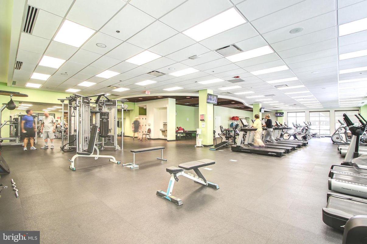 Fitness Equipment, Gym, Interior, Recessed Lighting