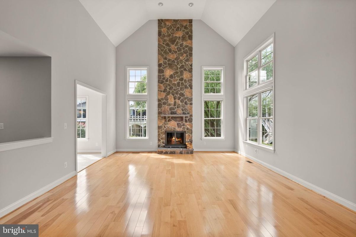 Empty room, Fireplace, Interior, Wood Texture Flooring