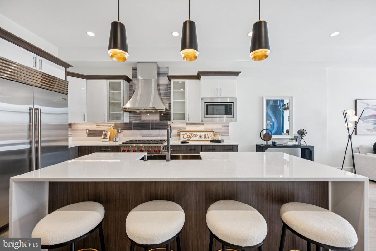 Interior, Kitchen, Pendant Lights, Recessed Lighting, Stainless Steel Appliances