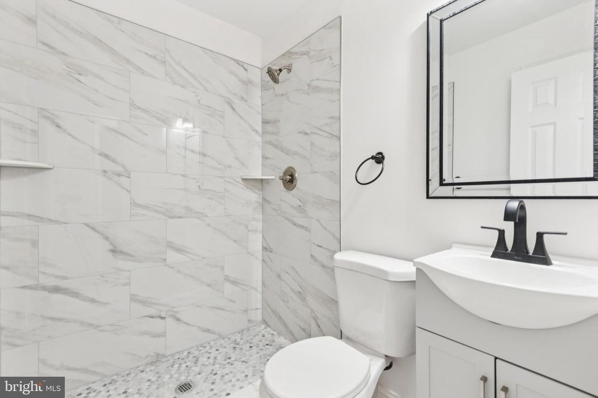 Bathroom, Glass Shower, Interior, Marble Walls