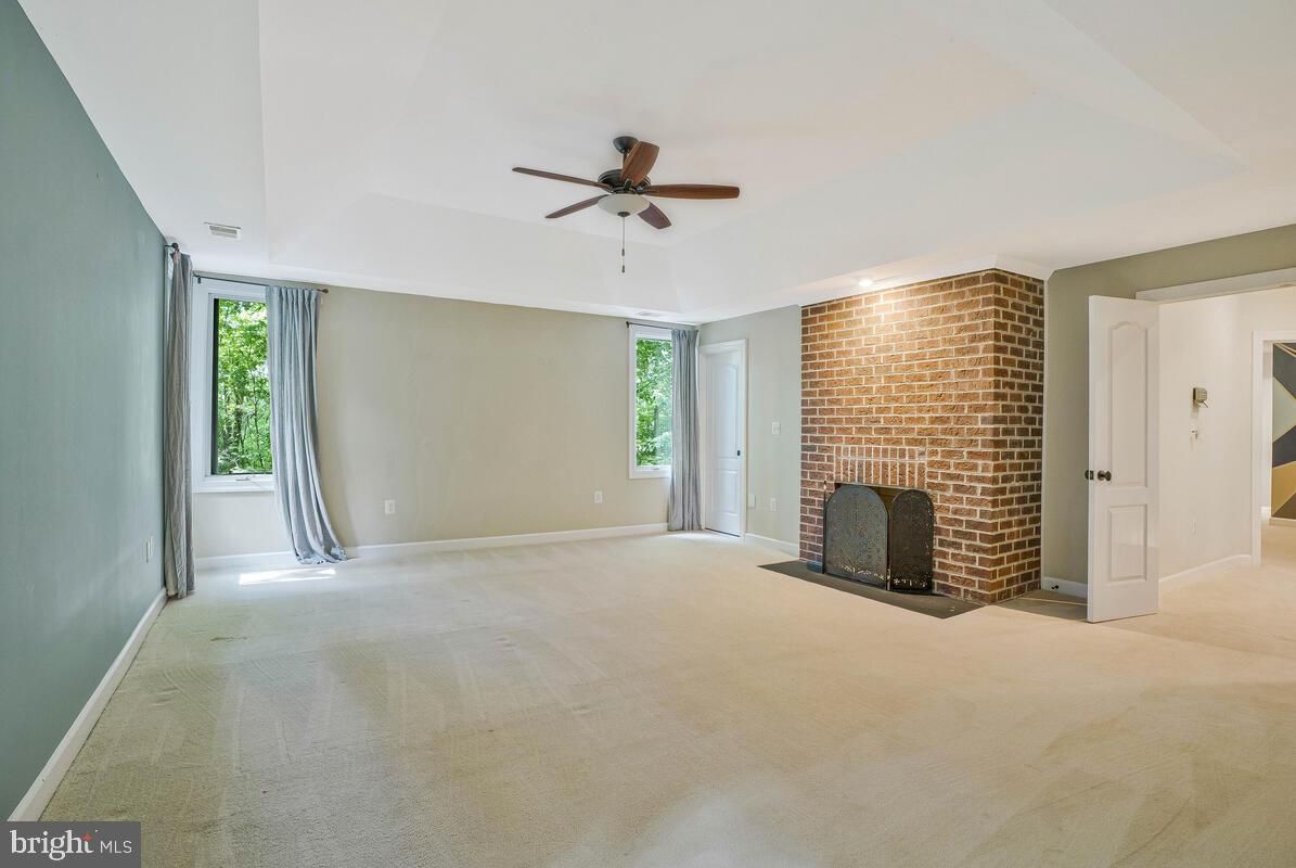 Empty room, Fireplace, Interior, Stone Walls