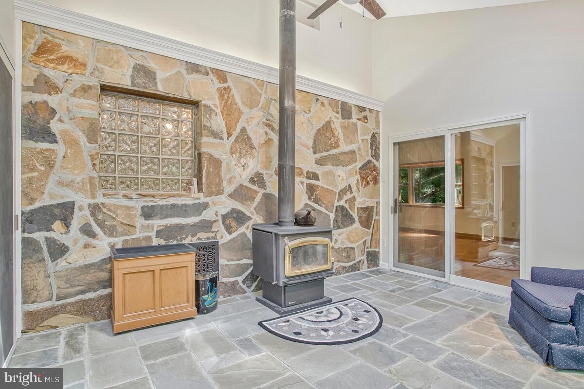 Fireplace, Interior, Stone Walls