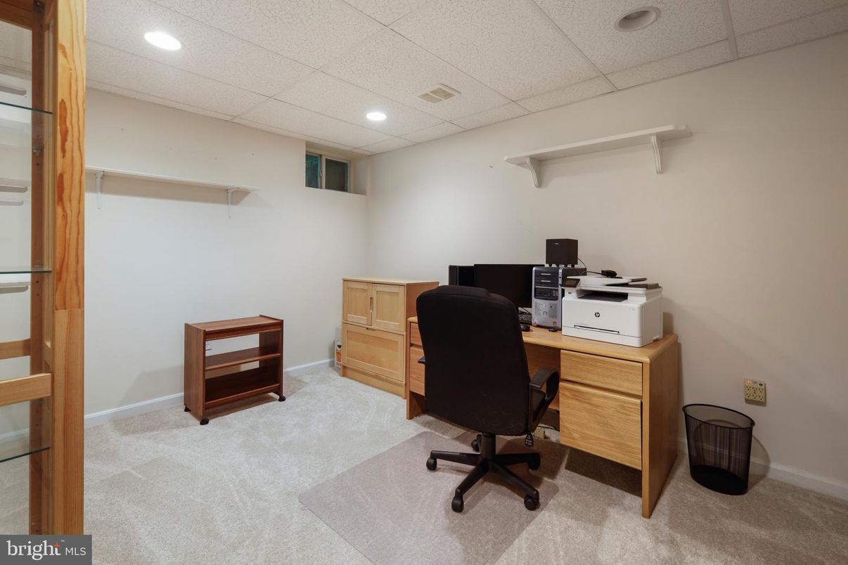 Home Office, Interior, Recessed Lighting