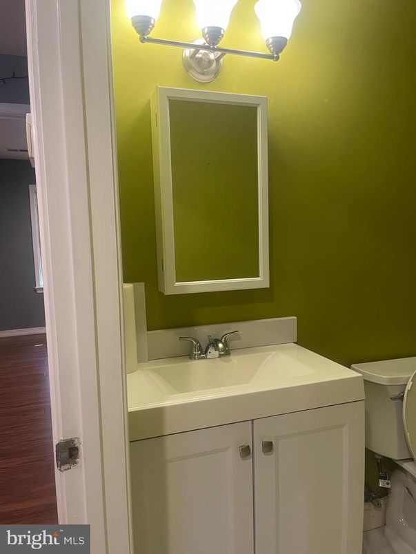 Bathroom, Interior, Washer, Wood Texture Flooring