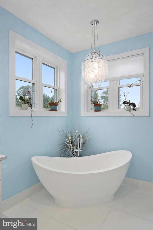 Bathroom, Chandelier, Free Standing Baths, Interior