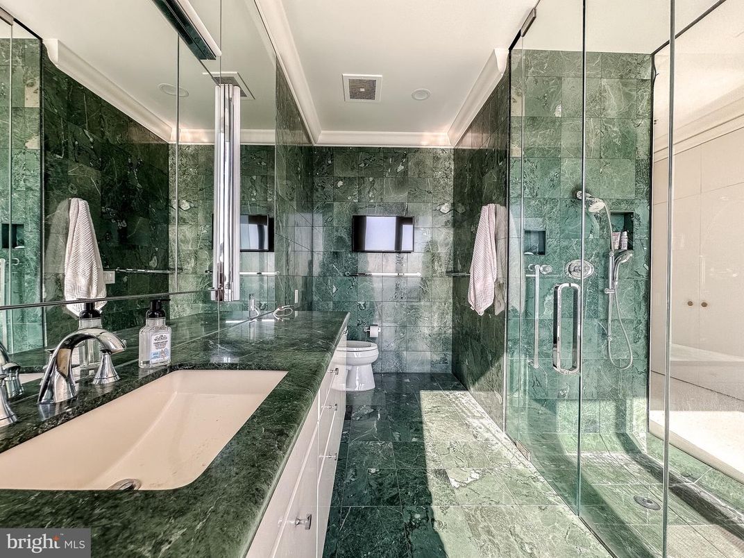 Bathroom, Glass Shower, Interior, Marble