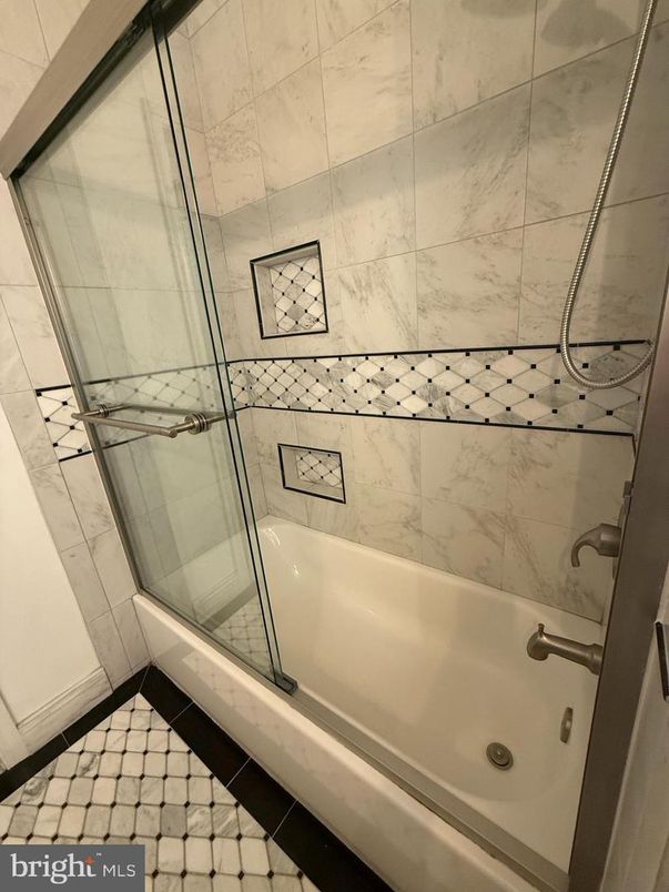 Bathroom, Glass Shower, Interior, Marble Walls