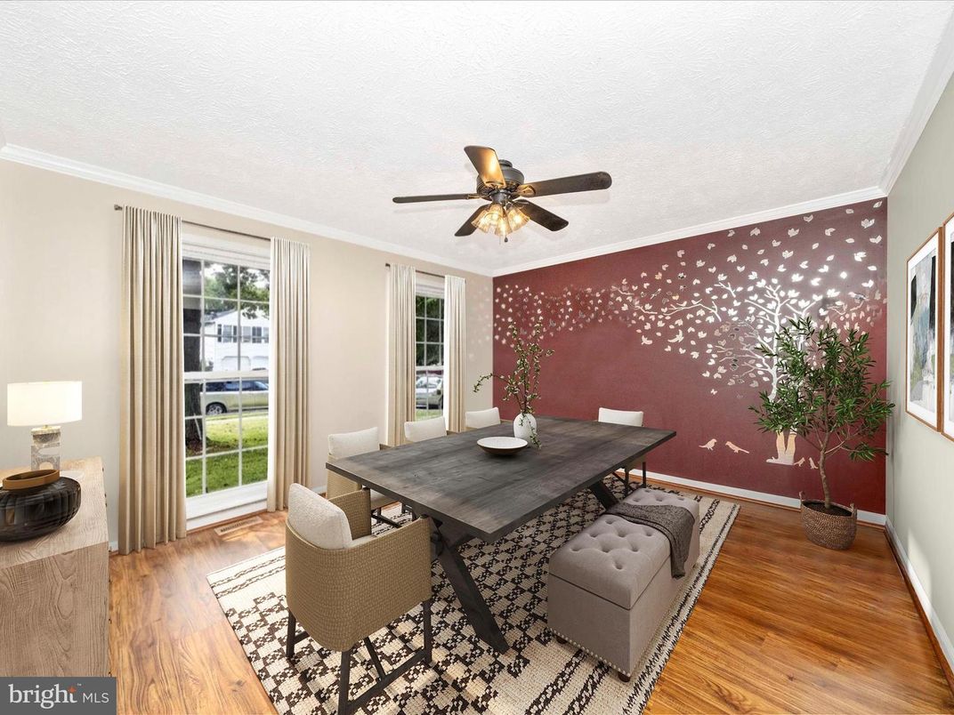 Dining room, Interior, Wood Texture Flooring