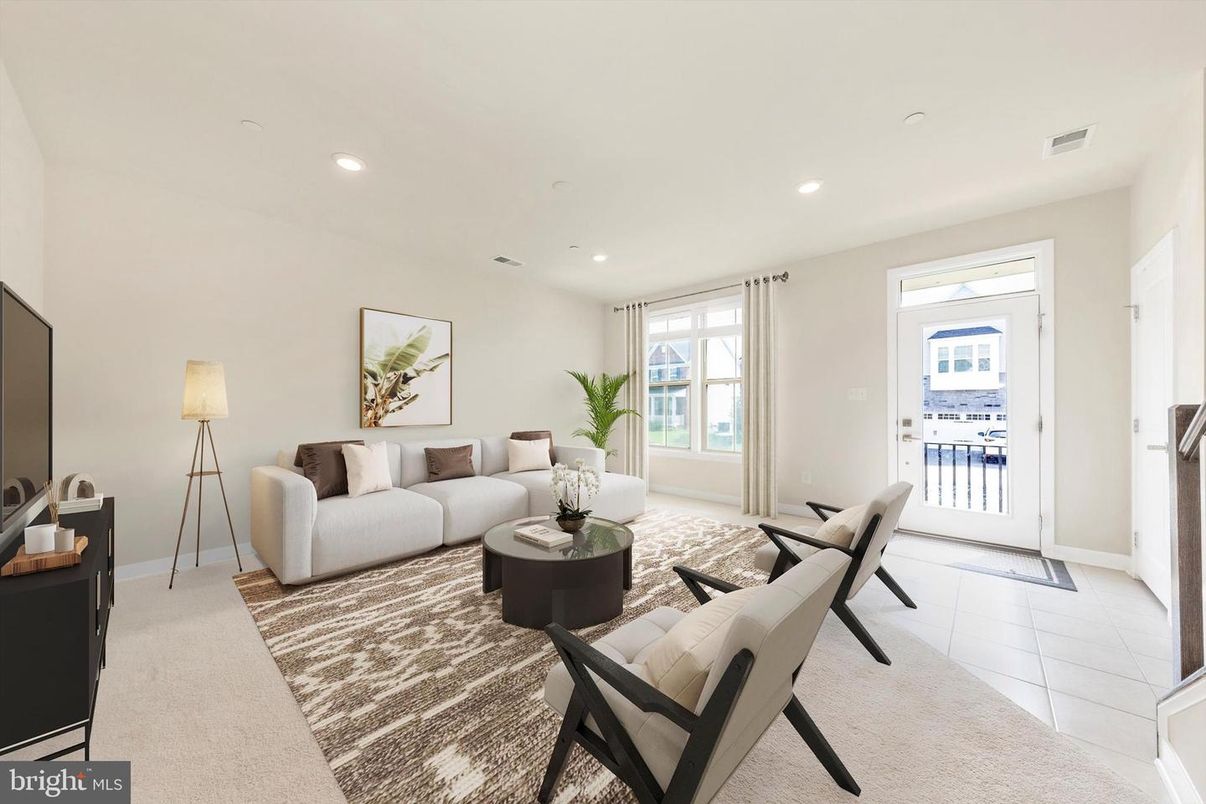 Interior, Living room, Recessed Lighting