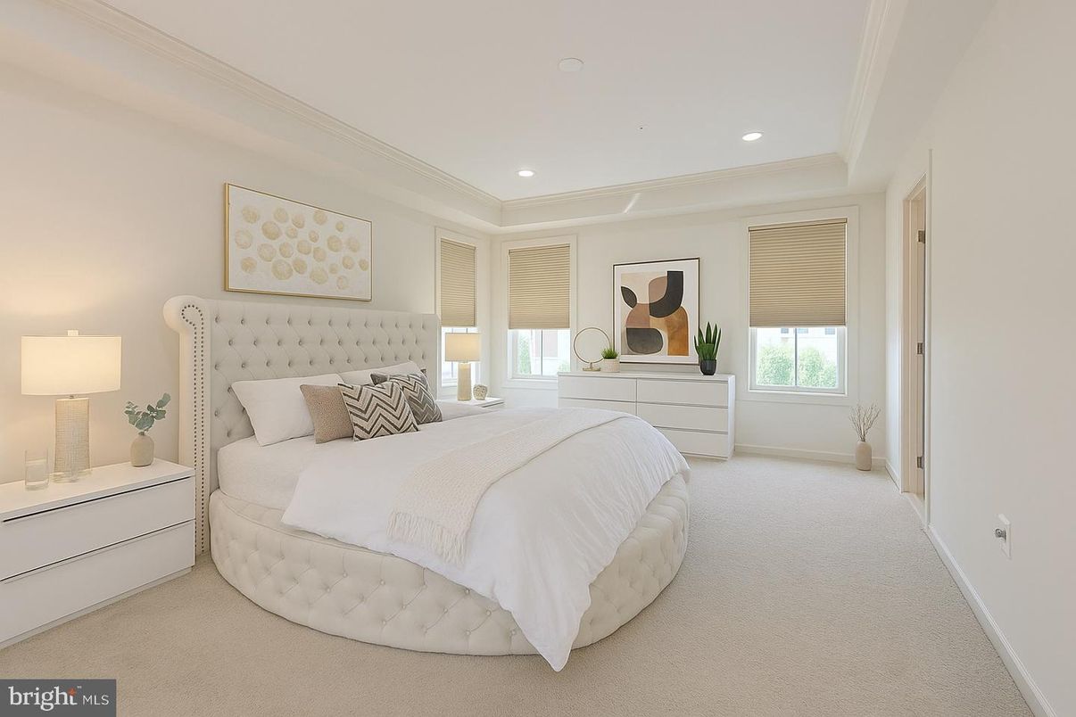 Bedroom, Interior, Recessed Lighting