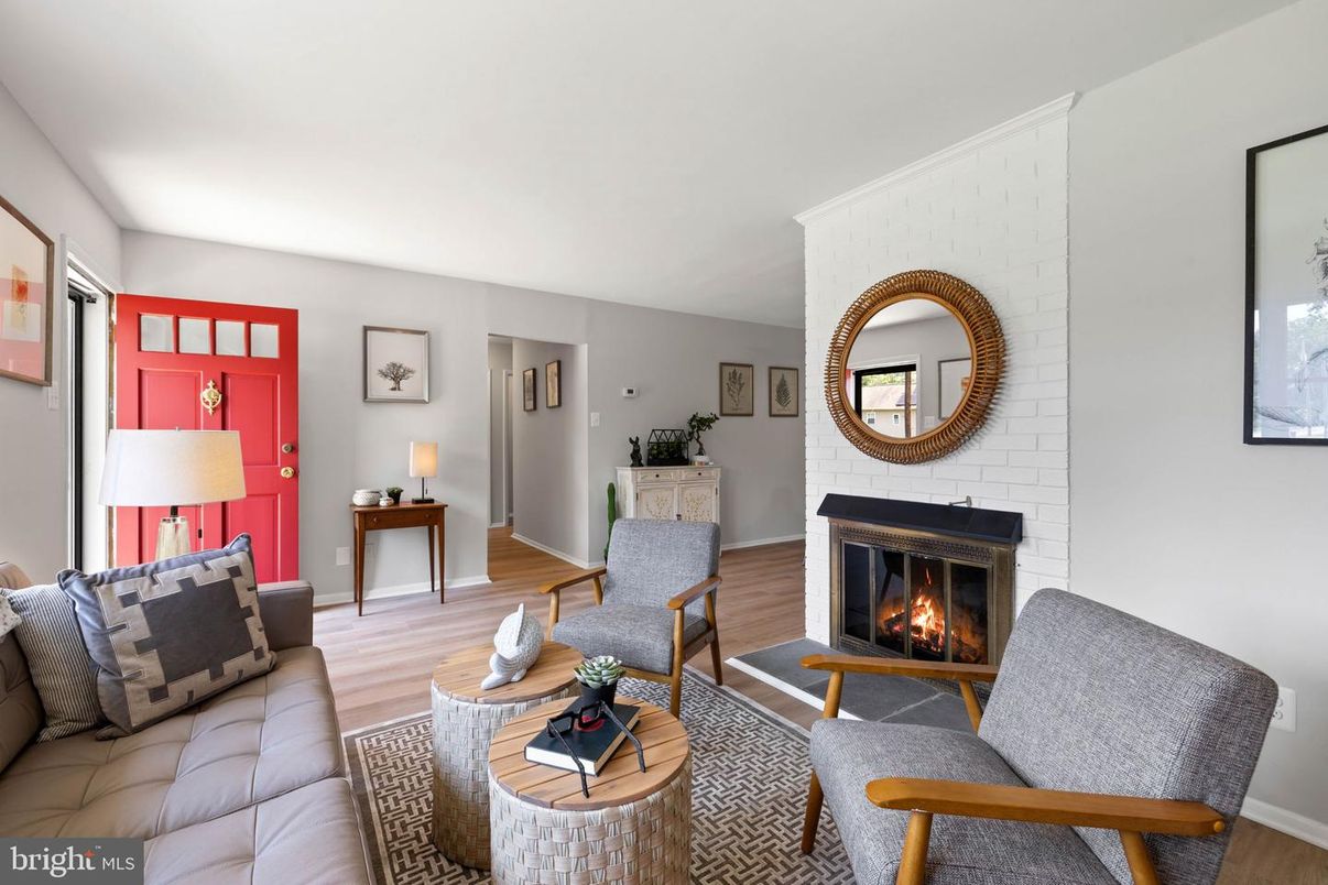 Fireplace, Interior, Living room, Wood Texture Flooring