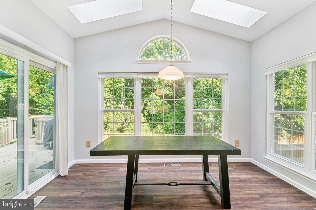 Home Office, Interior, Pendant Lights, Wood Texture Flooring