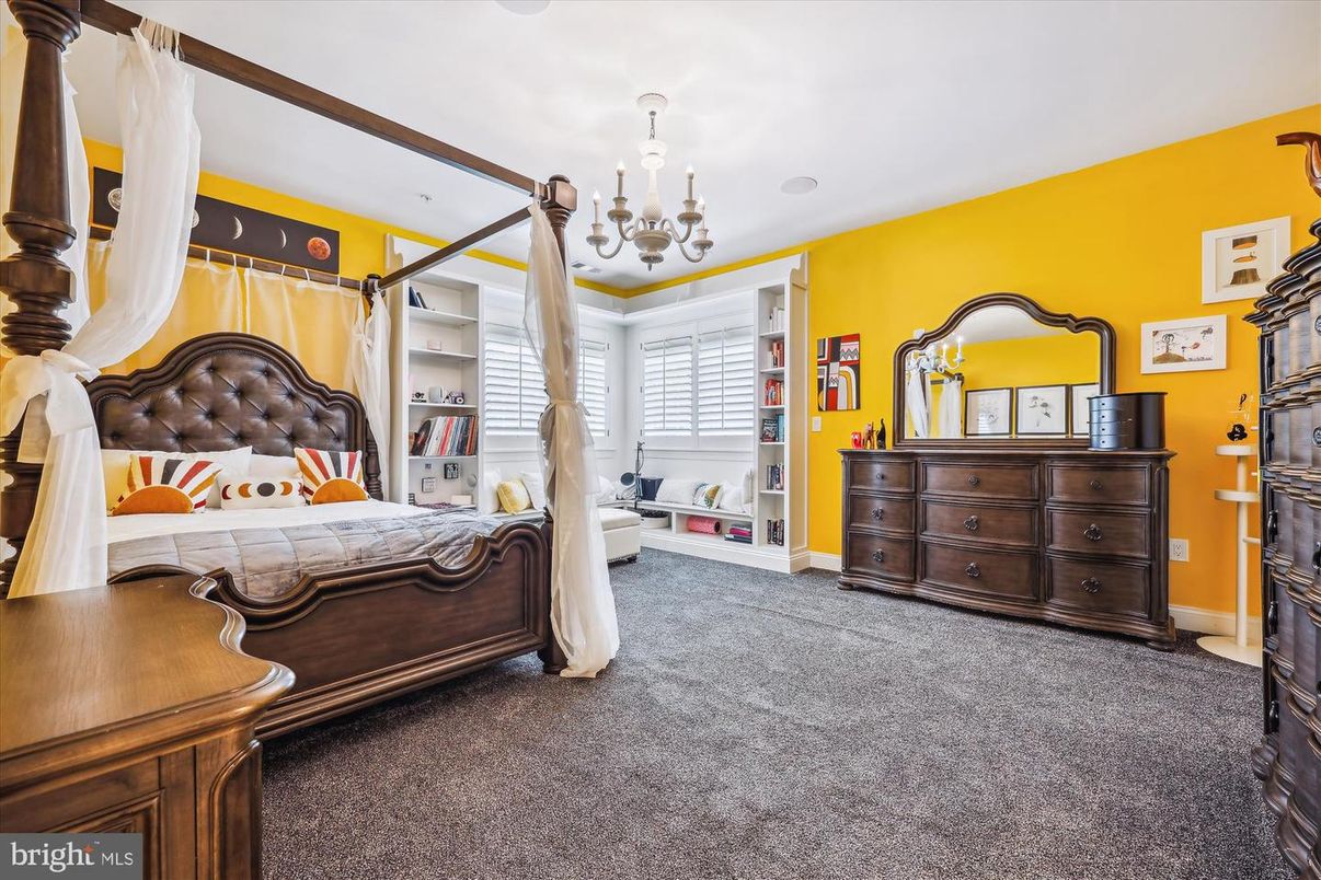 Bedroom, Chandelier, Interior