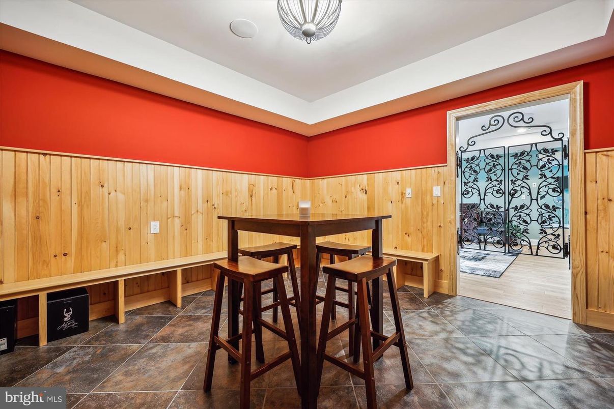 Dining room, Interior, Wooden Walls