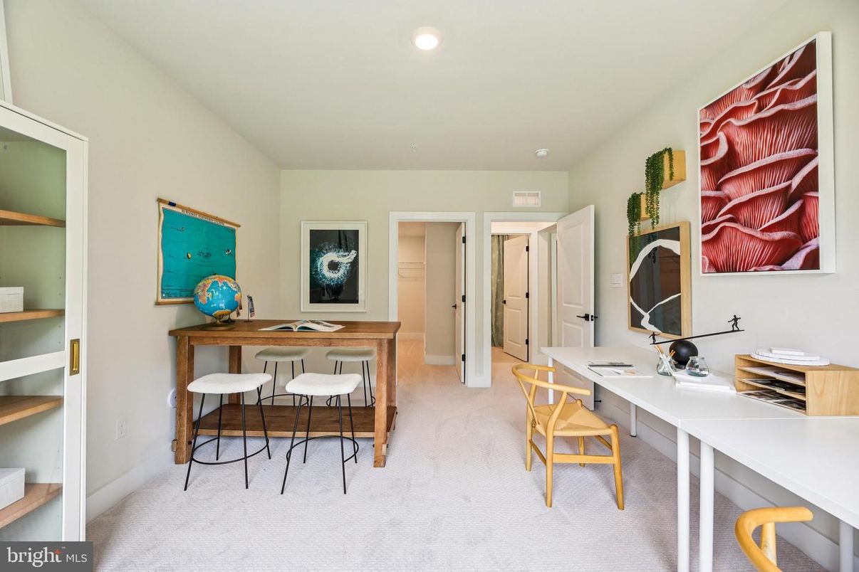Home Office, Interior, Recessed Lighting