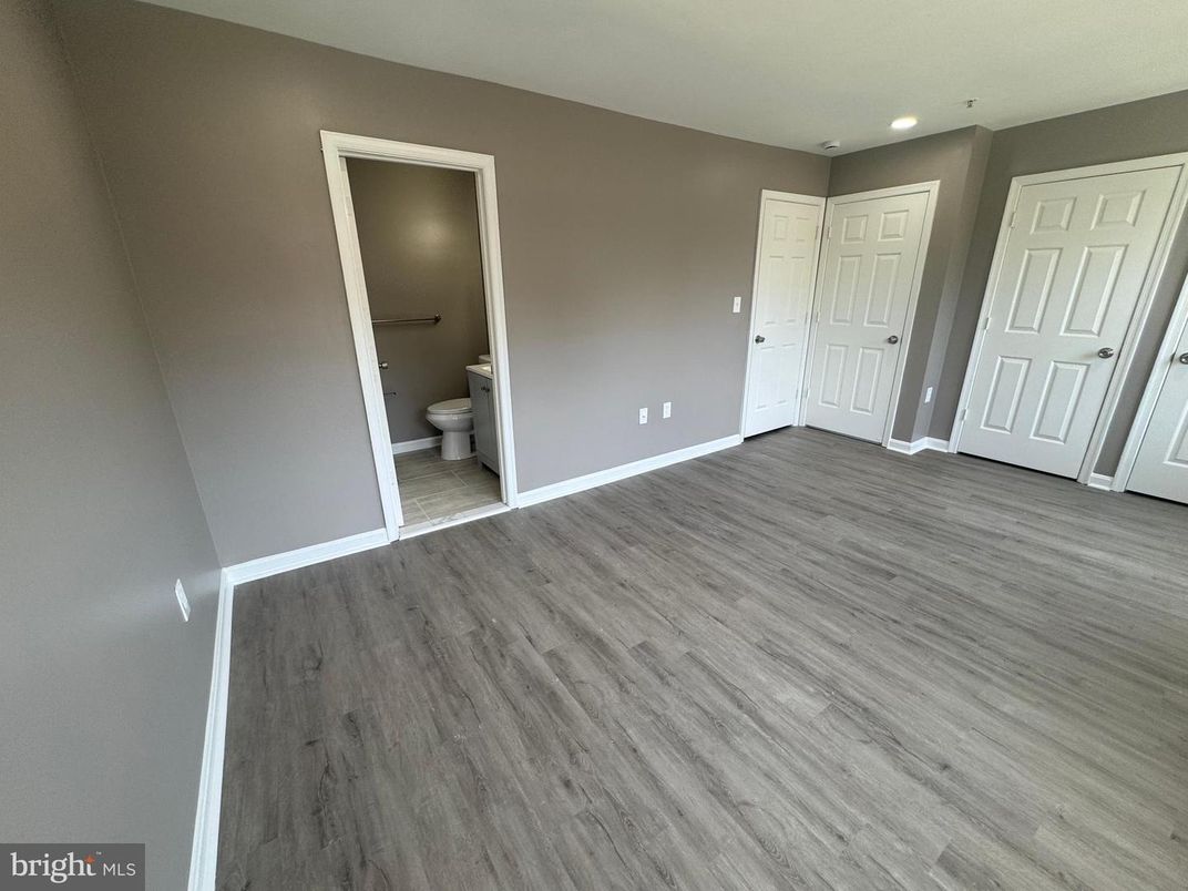 Bathroom, Empty room, Interior, Recessed Lighting, Wood Texture Flooring