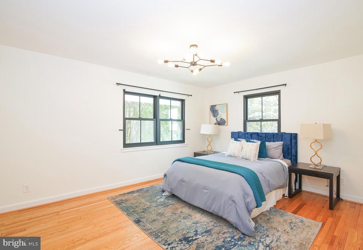 Bedroom, Chandelier, Interior, Wood Texture Flooring