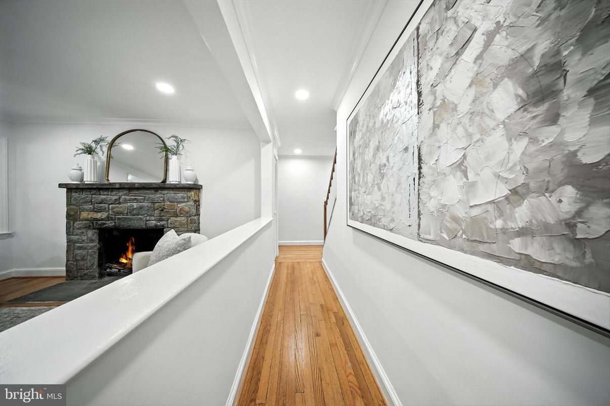 Fireplace, Interior, Recessed Lighting, Wood Texture Flooring