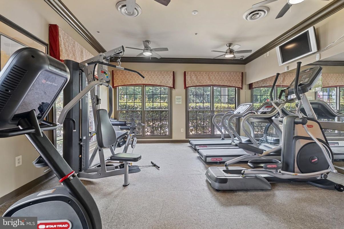 Fitness Equipment, Gym, Interior, Recessed Lighting