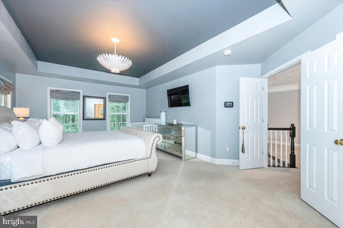 Bedroom, Chandelier, Interior