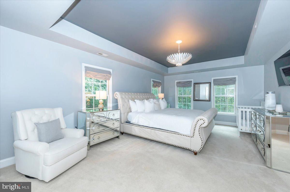 Bedroom, Chandelier, Interior