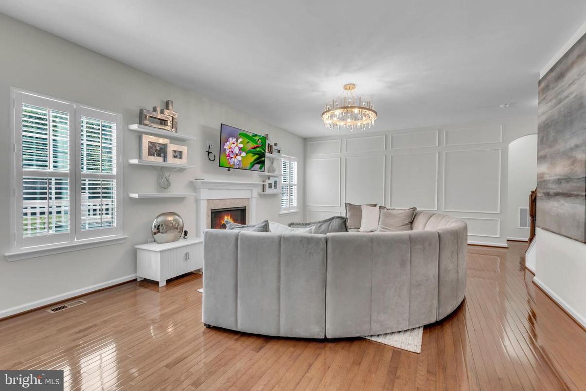 Chandelier, Fireplace, Interior, Living room, Wood Texture Flooring