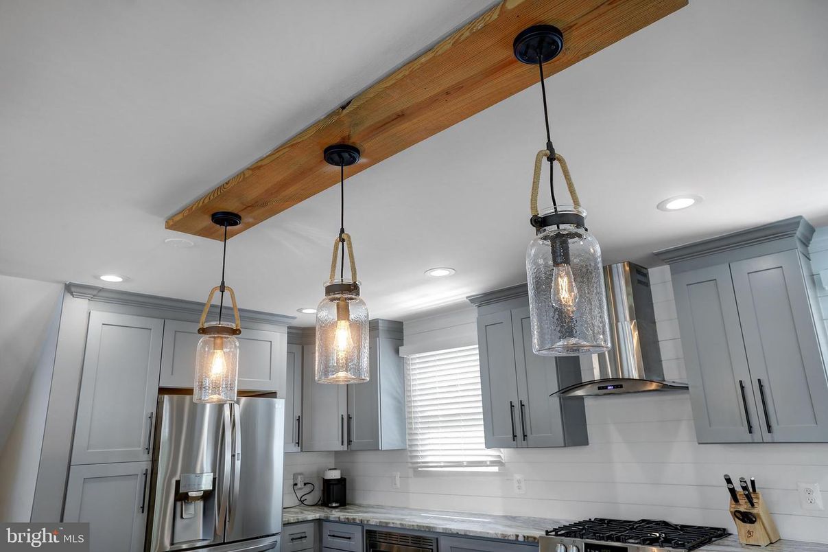 Interior, Kitchen, Pendant Lights, Recessed Lighting, Stainless Steel Appliances