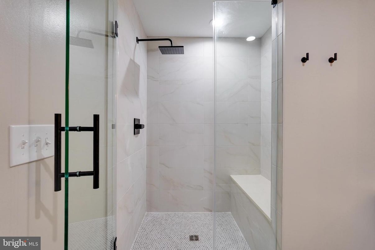 Bathroom, Glass Shower, Interior, Marble Walls