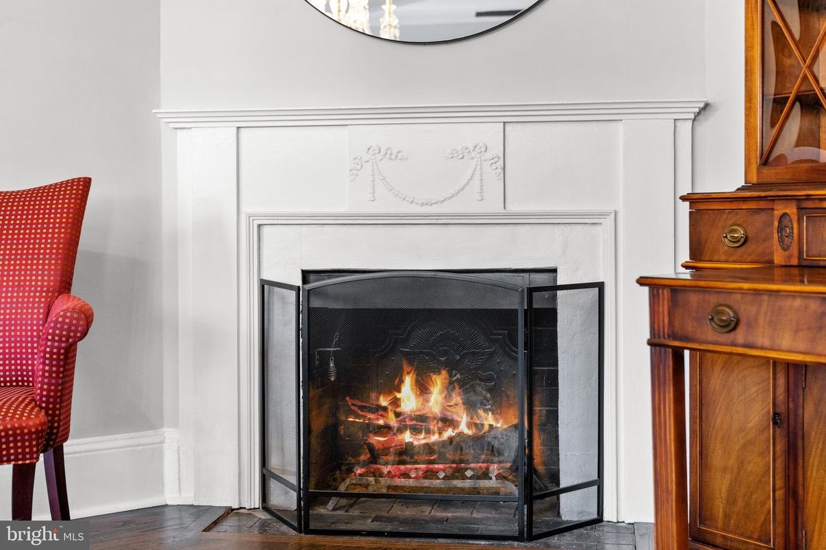 Fireplace, Interior, Wood Texture Flooring