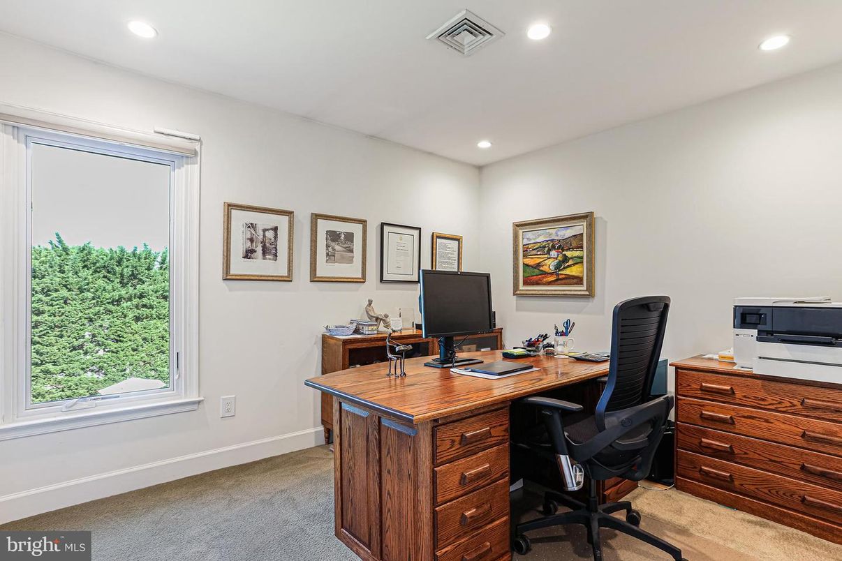 Home Office, Interior, Recessed Lighting