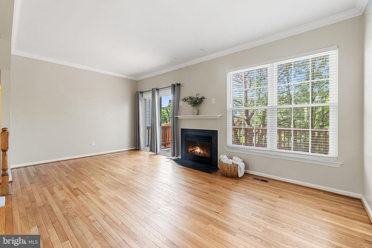 Empty room, Fireplace, Interior, Wood Texture Flooring