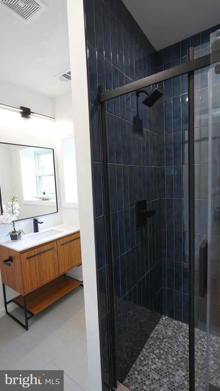 Bathroom, Dual Sink Vanities, Glass Shower, Interior