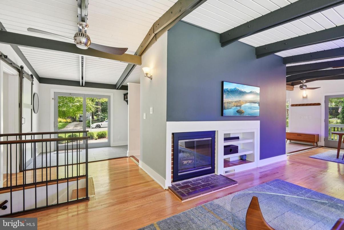 Fireplace, Interior, Wooden Beams, Wood Texture Flooring