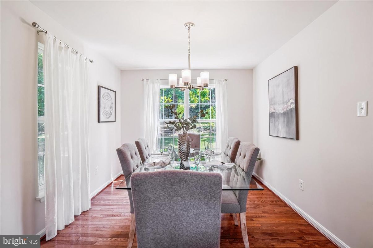 Chandelier, Dining room, Interior, Pendant Lights, Wood Texture Flooring