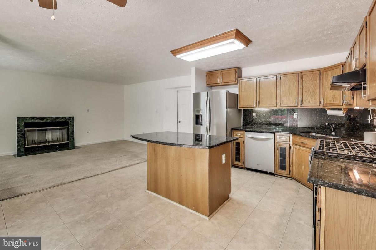 Fireplace, Interior, Kitchen, Stainless Steel Appliances