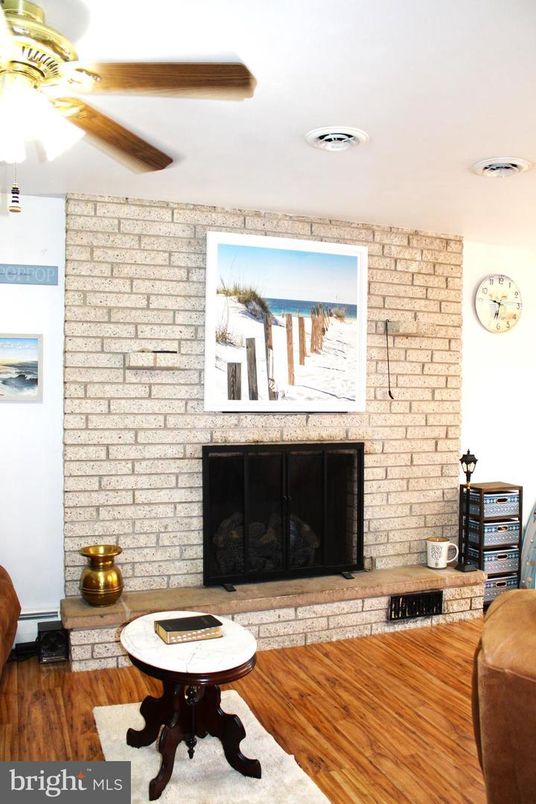 Fireplace, Interior, Stone Walls, Wood Texture Flooring