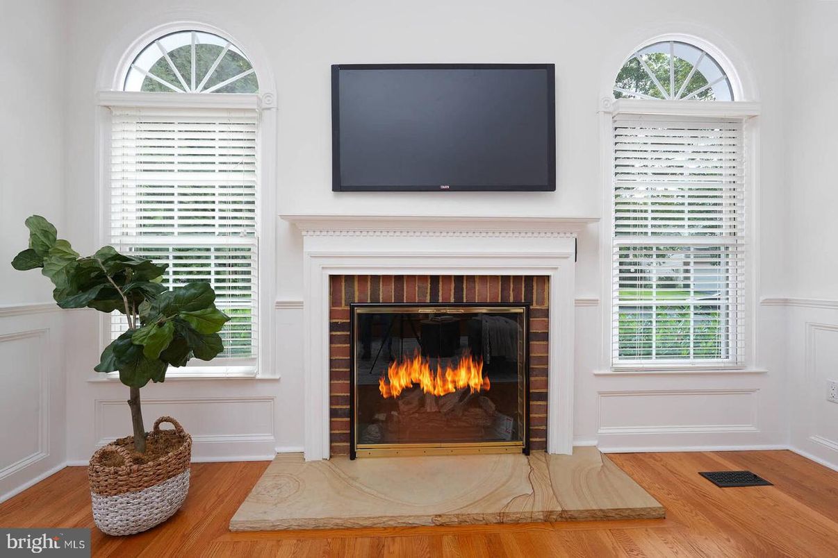 Fireplace, Interior, Wood Texture Flooring