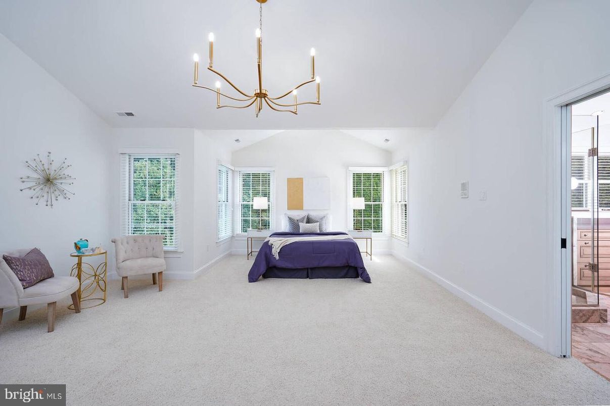 Bedroom, Chandelier, Interior