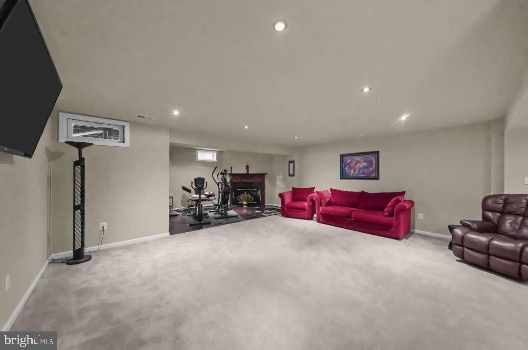 Fireplace, Interior, Living room, Recessed Lighting