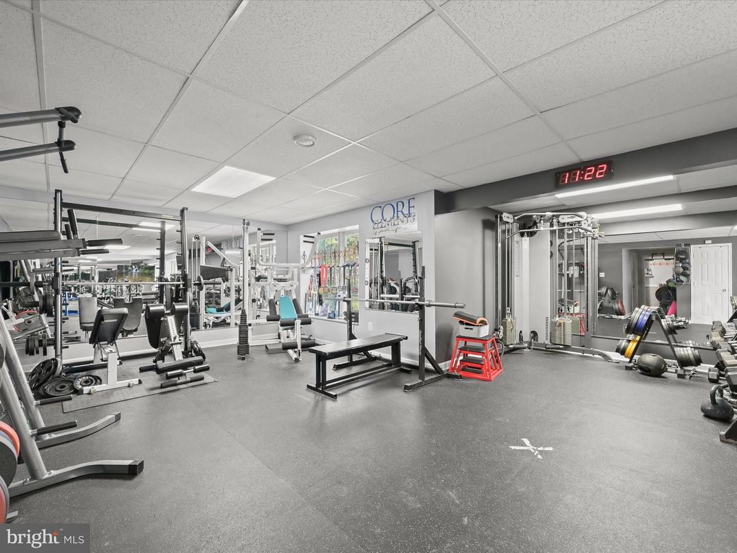 Fitness Equipment, Gym, Interior, Recessed Lighting