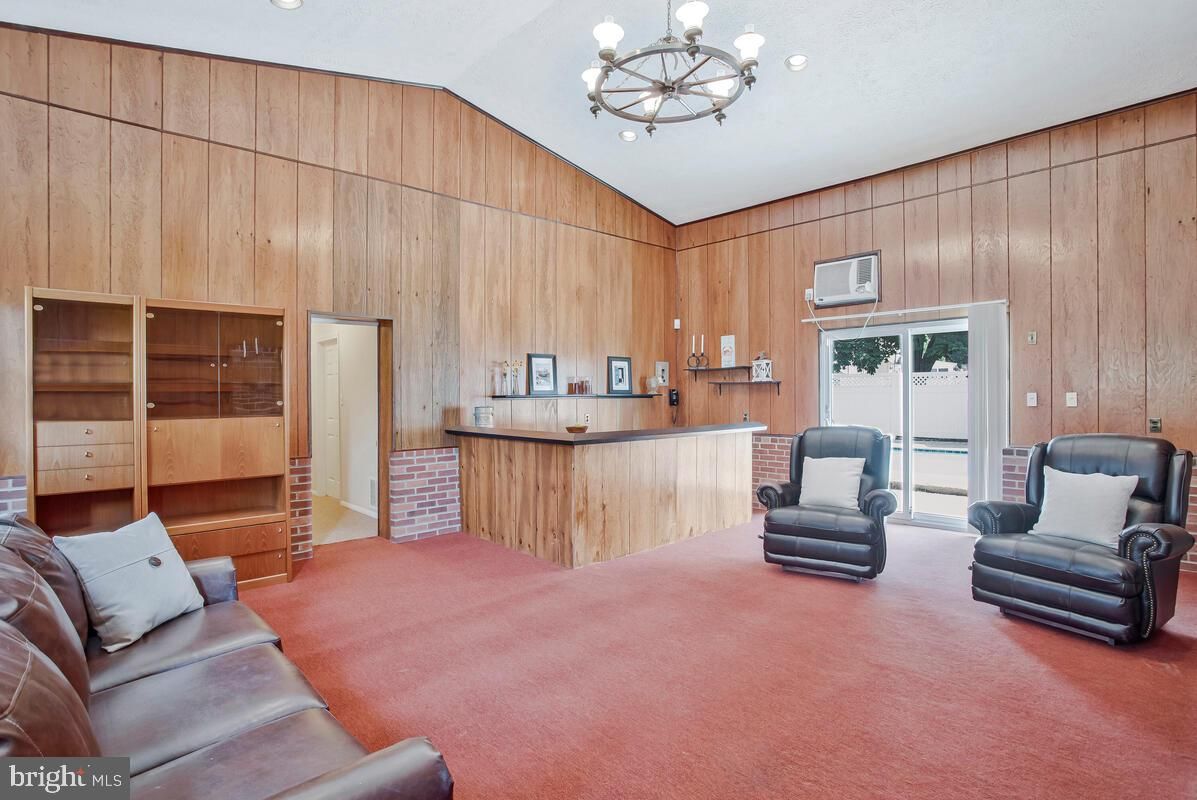 Chandelier, Interior, Living room, Recessed Lighting, Wooden Walls
