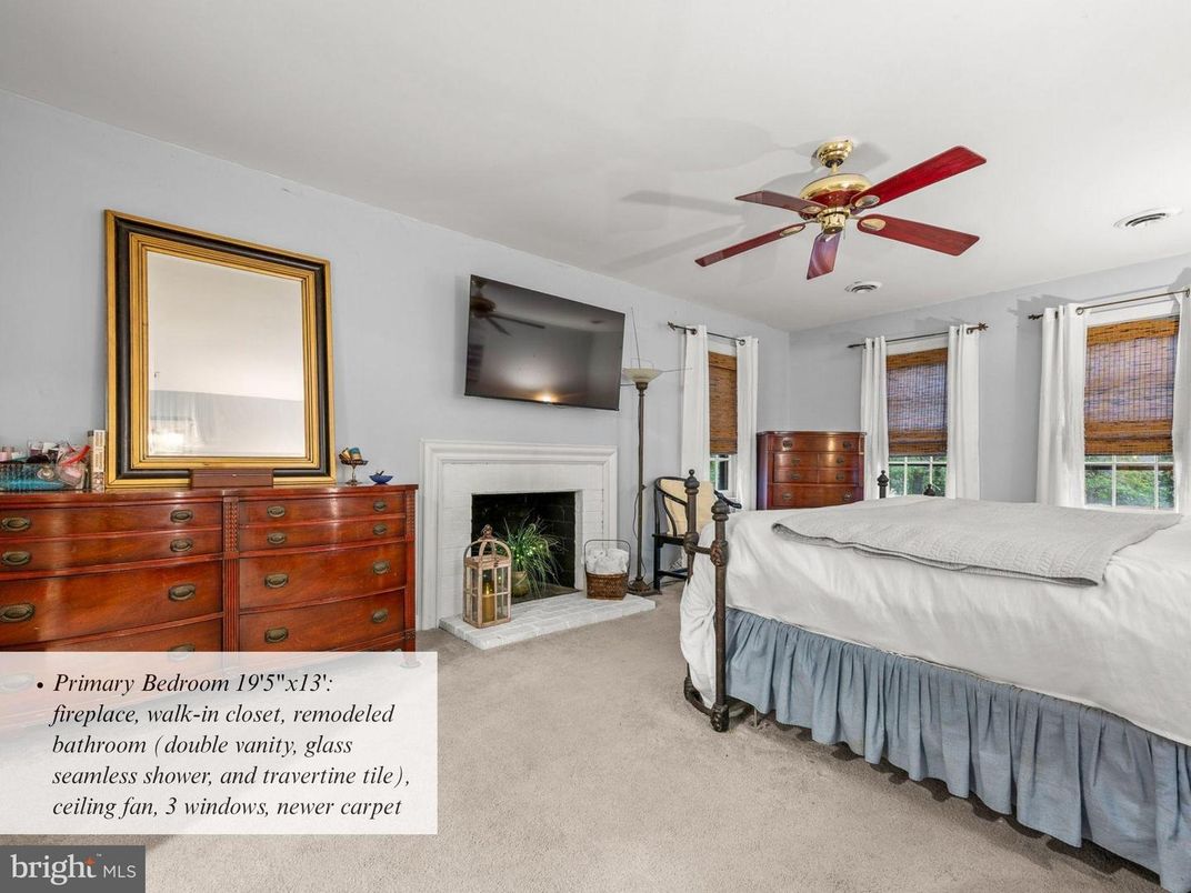 Bedroom, Fireplace, Interior