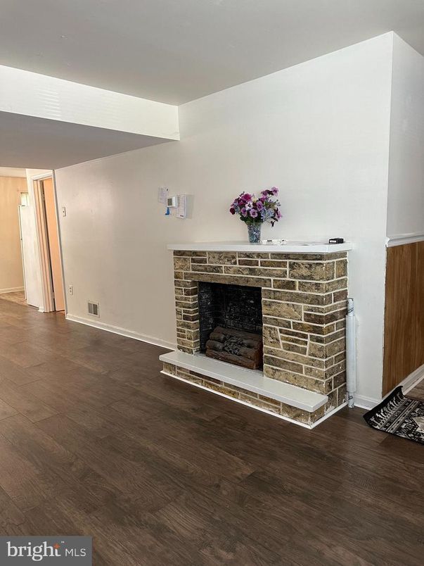 Fireplace, Interior, Wood Texture Flooring
