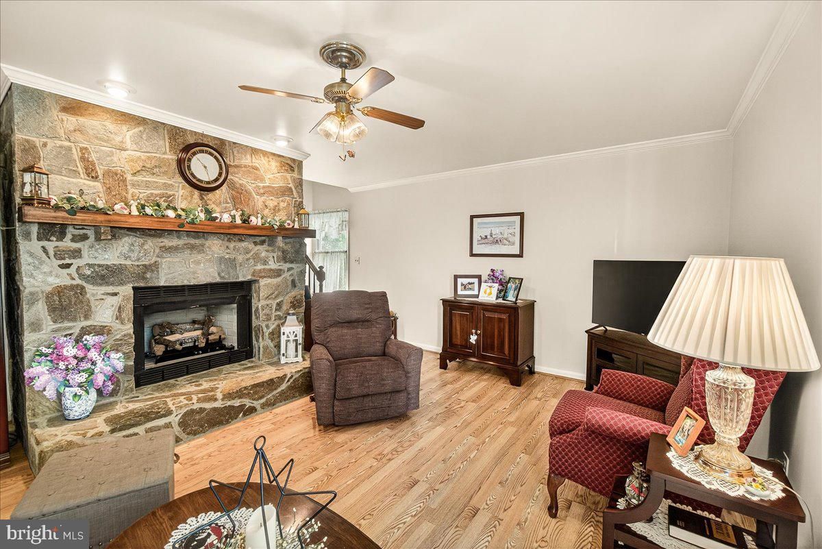 Fireplace, Interior, Living room, Stone Walls, Wood Texture Flooring