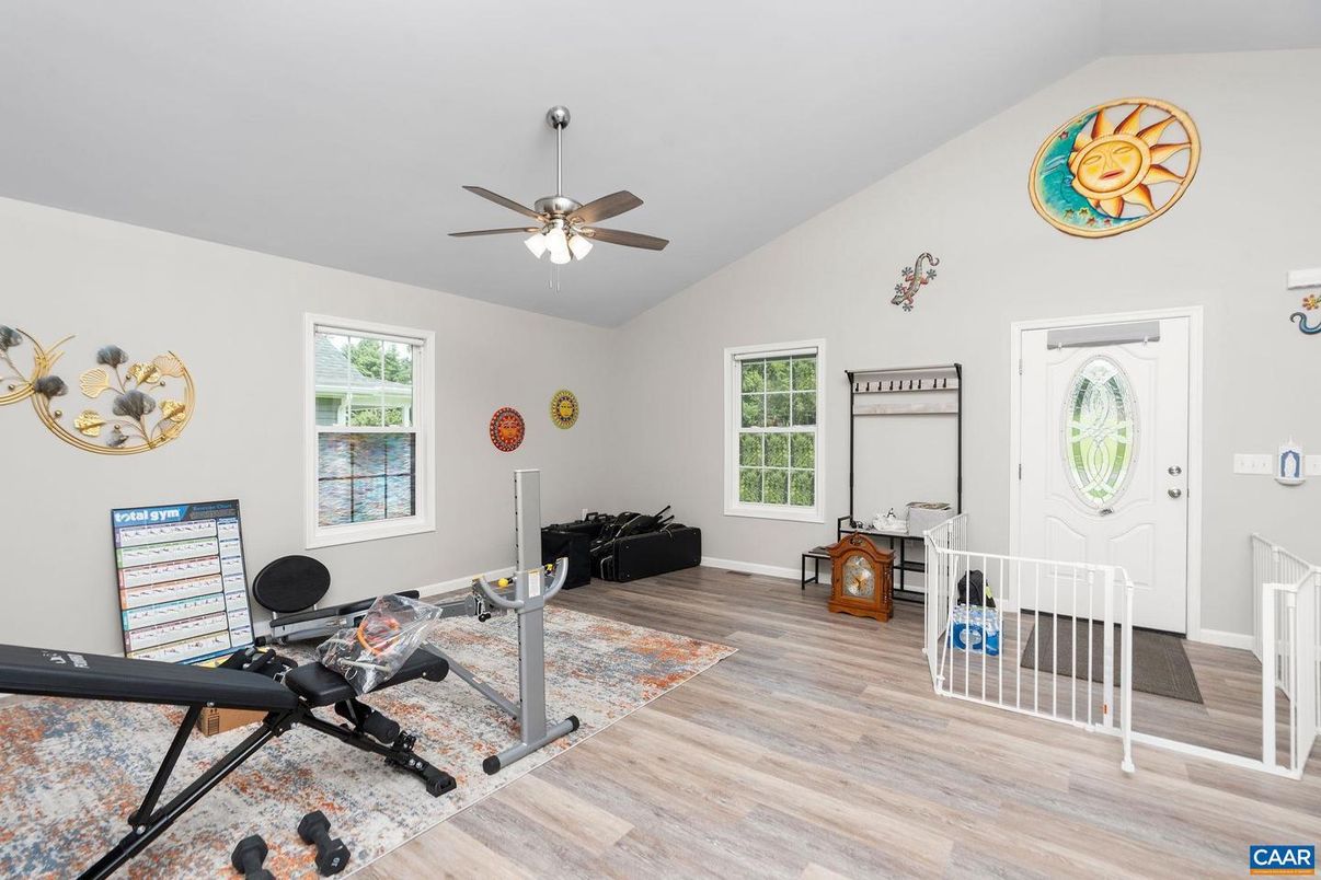 Fitness Equipment, Interior, Wood Texture Flooring