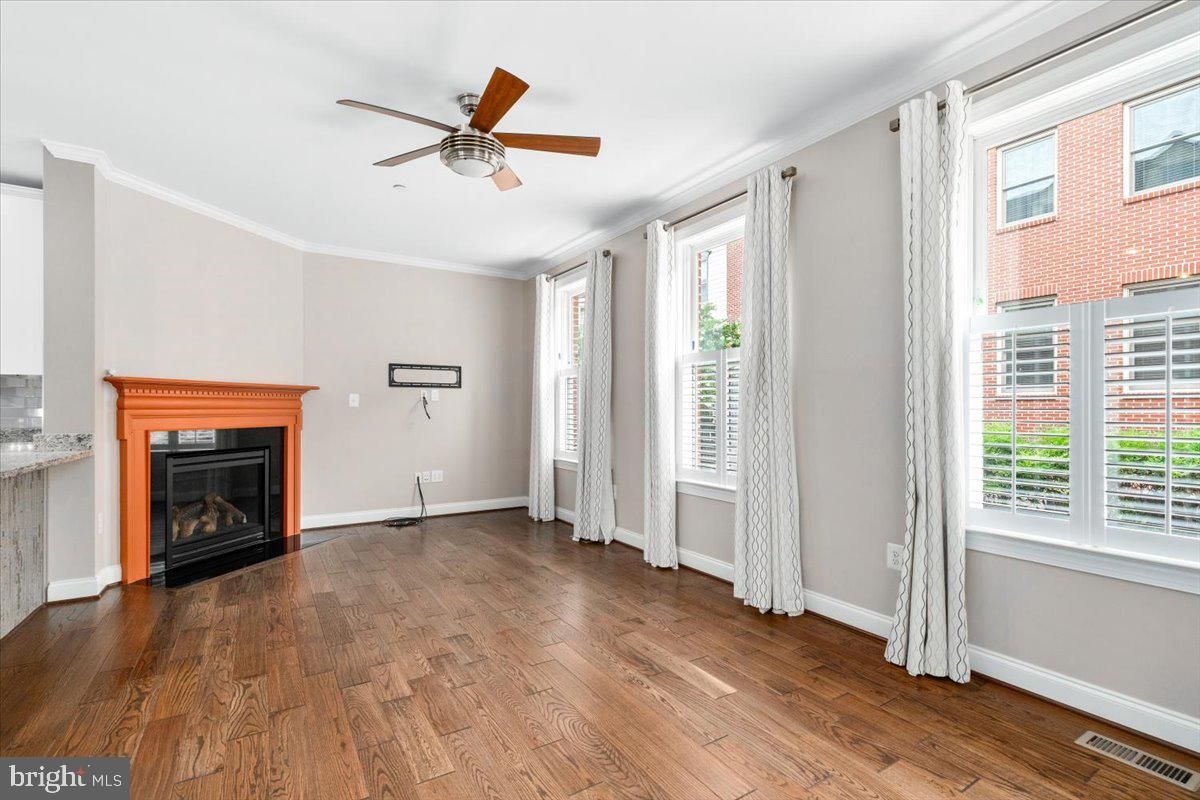 Empty room, Fireplace, Interior, Wood Texture Flooring