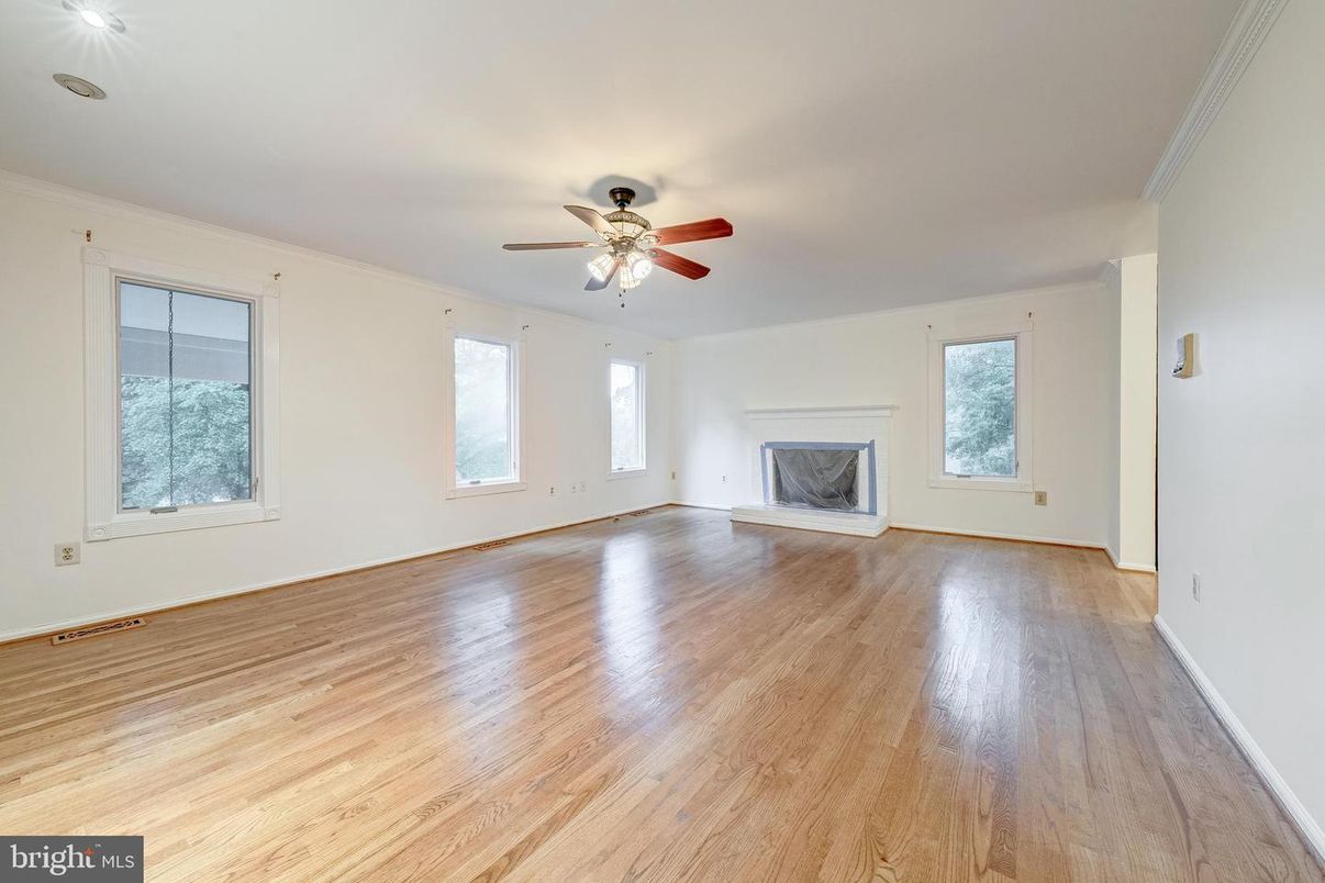 Empty room, Fireplace, Interior, Wood Texture Flooring
