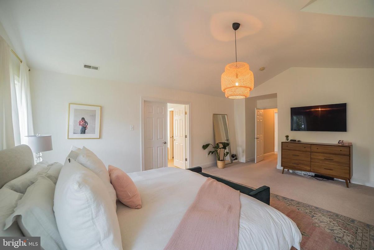 Bedroom, Chandelier, Interior
