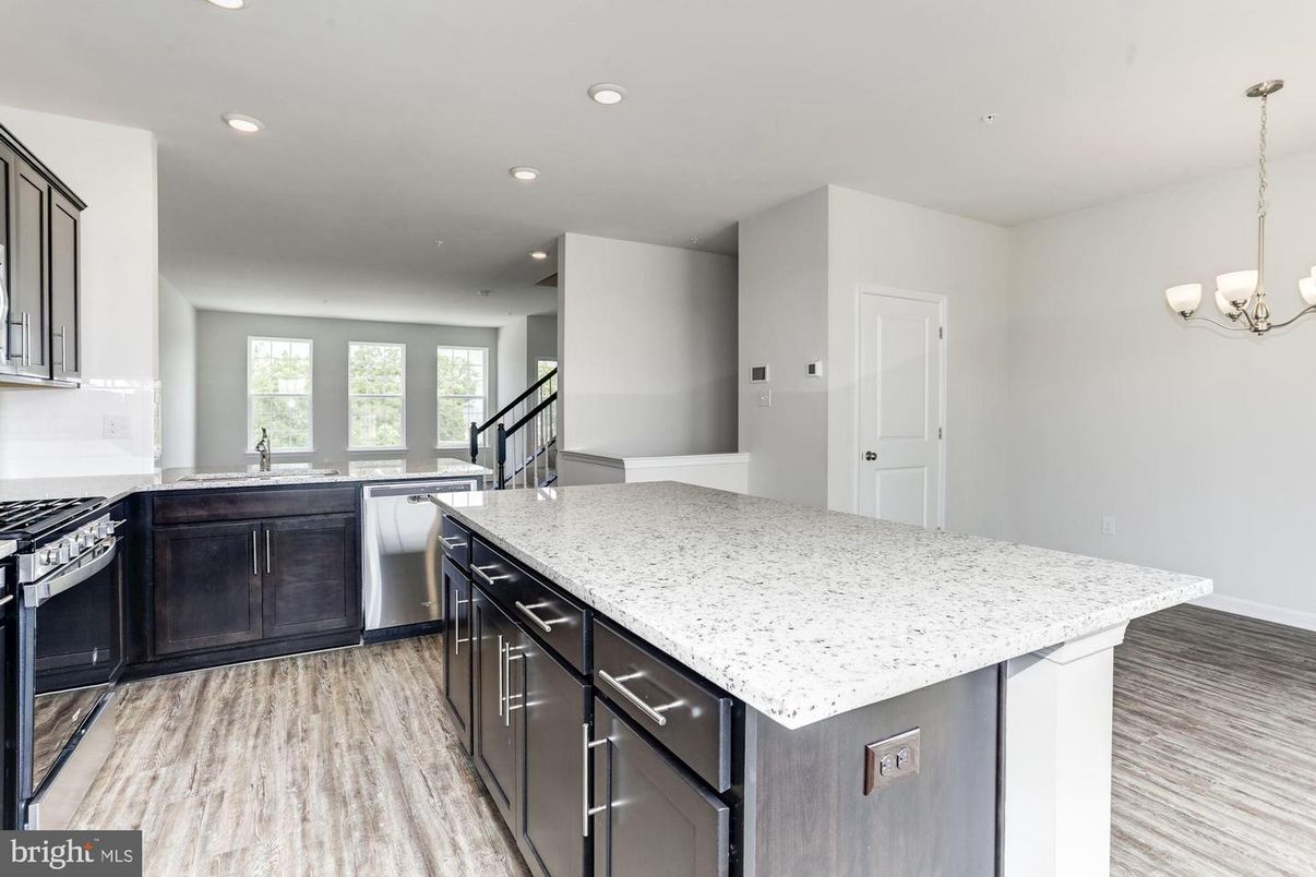 Chandelier, Interior, Kitchen, Recessed Lighting